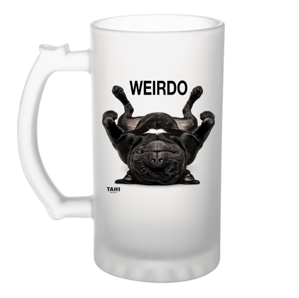 Weirdo Frosted Glass Beer Mug