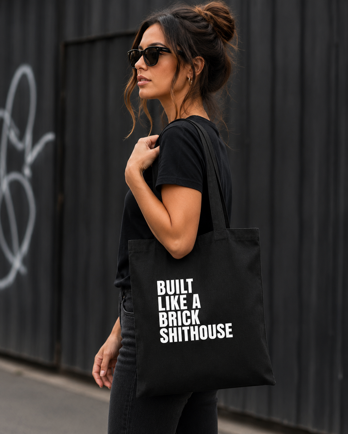 Built Like a Brick Shithouse Plain Cotton Tote Bag