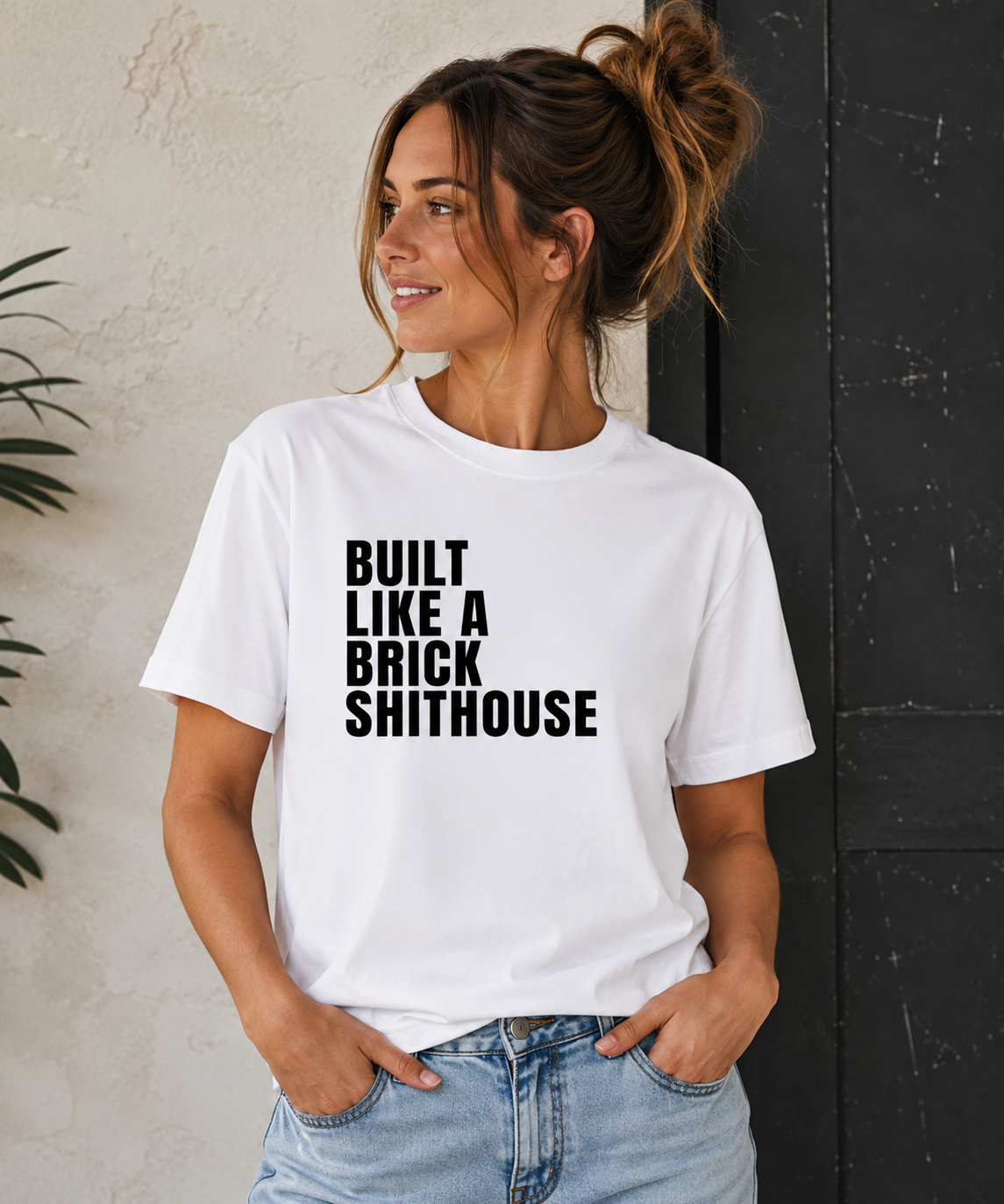 Built Like a Brick Shithouse Plain Unisex Super T-Shirt
