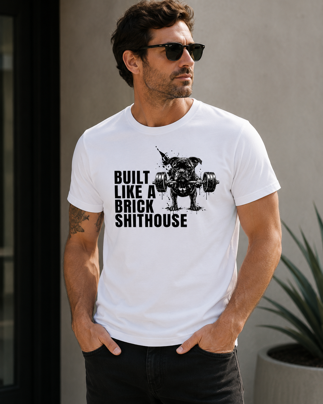 Built Like a Brick Shithouse Weights Unisex Super T-Shirt