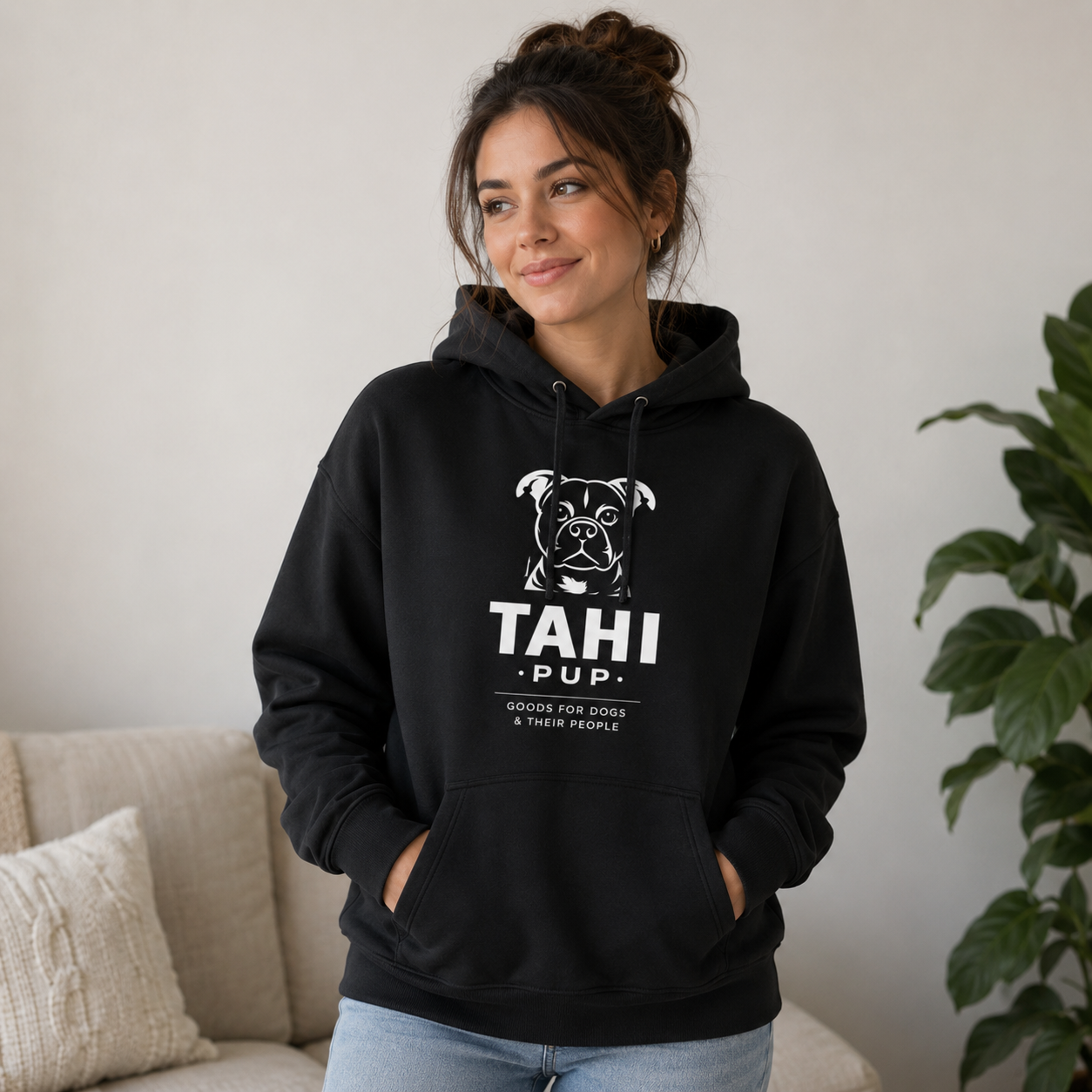 Tahi Pup Branded Unisex Stencil Hoodie