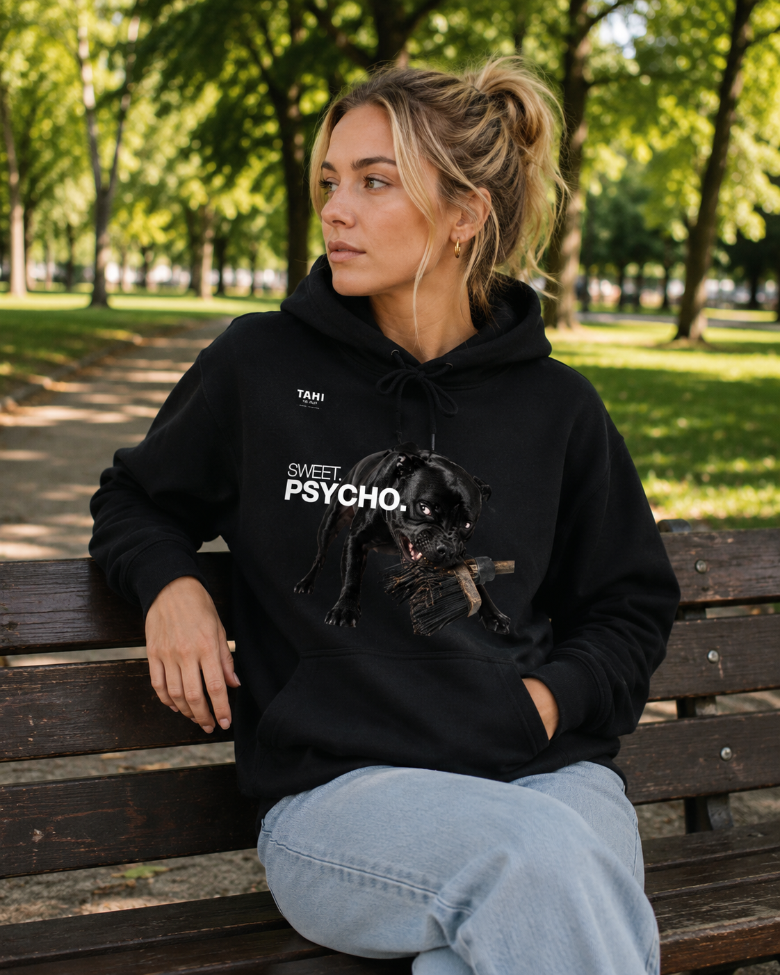 Sweet. Psycho. Branded Unisex Stencil Hoodie