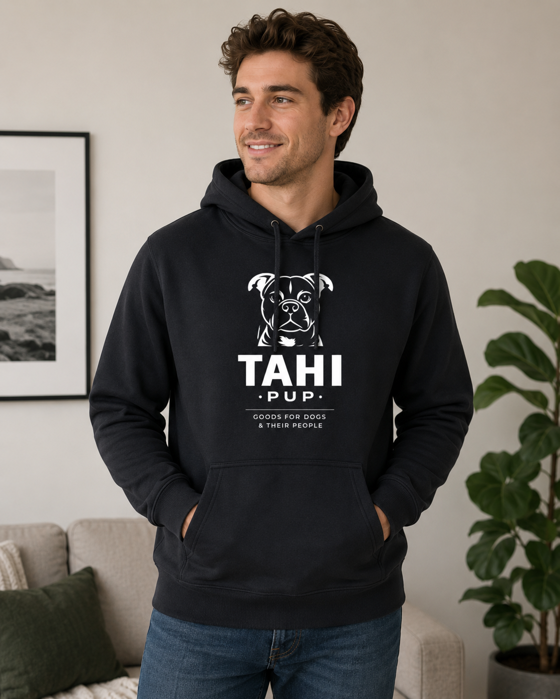 Tahi Pup Branded Unisex Stencil Hoodie