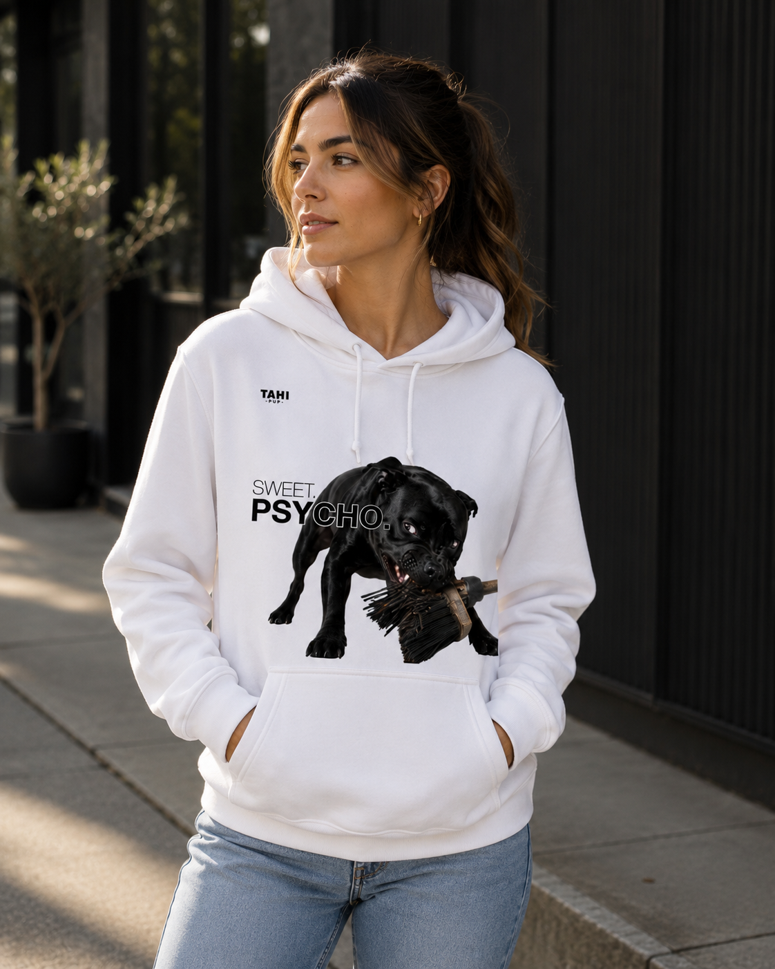 Sweet. Psycho. Branded Unisex Stencil Hoodie