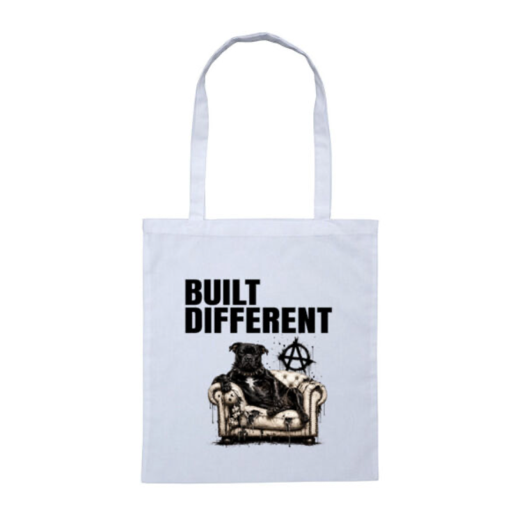 Built Different Armchair Cotton Tote Bag