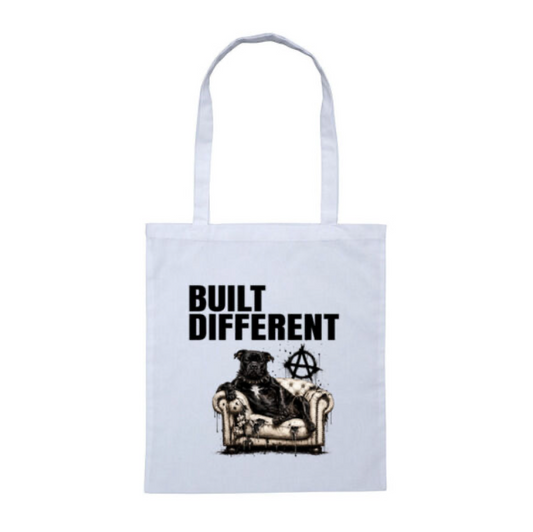 Built Different Armchair Cotton Tote Bag