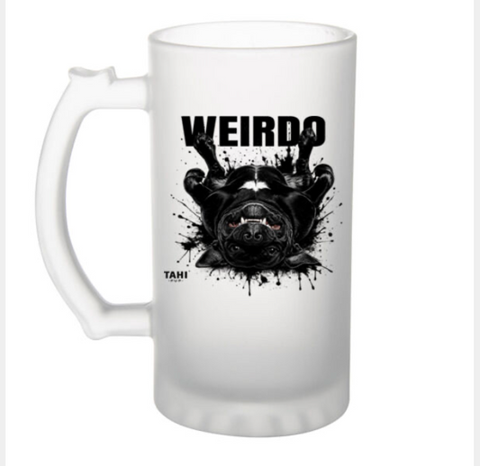 Weirdo Two Frosted Glass Beer Mug