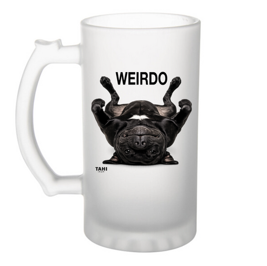 Weirdo Frosted Glass Beer Mug
