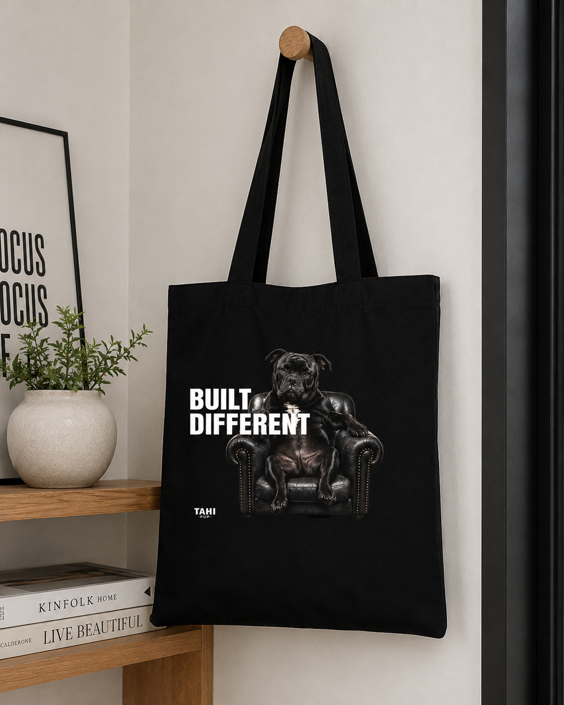 Built Different Armchair Cotton Tote Bag