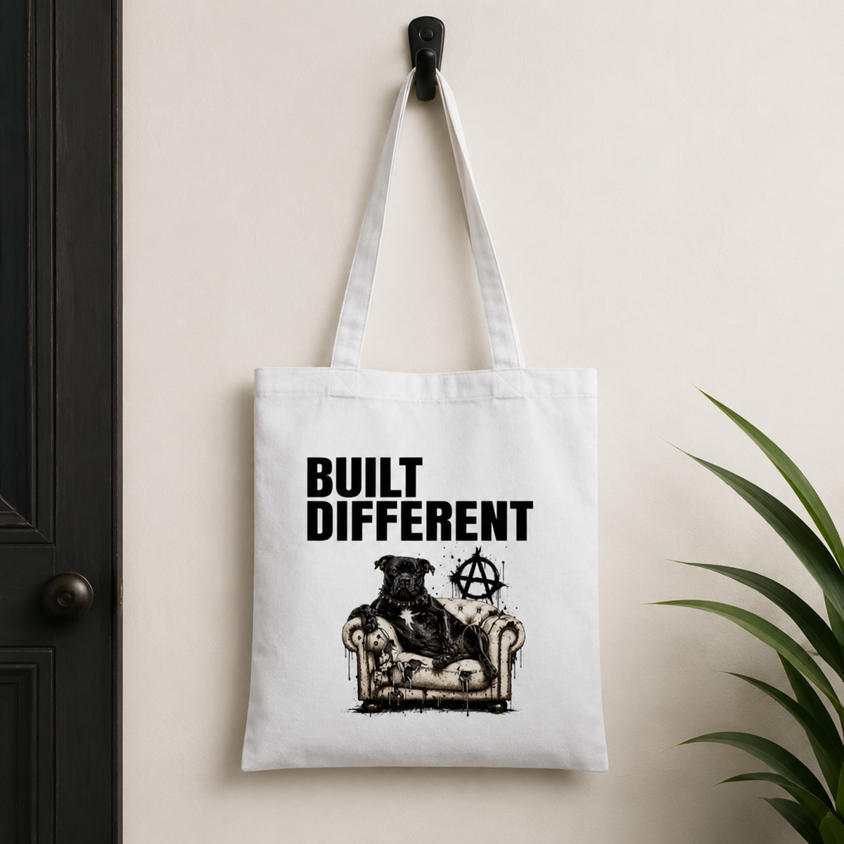 Built Different Armchair Cotton Tote Bag