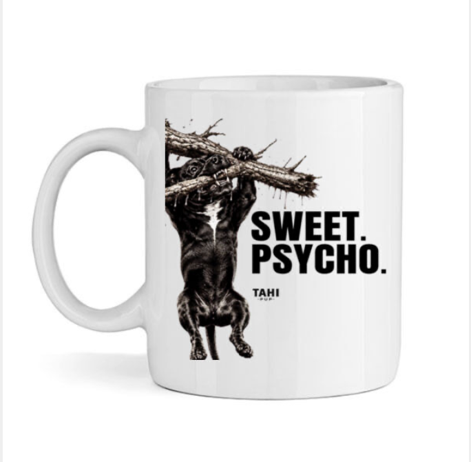 Sweet. Psycho. Hanging from Tree Ceramic Mug
