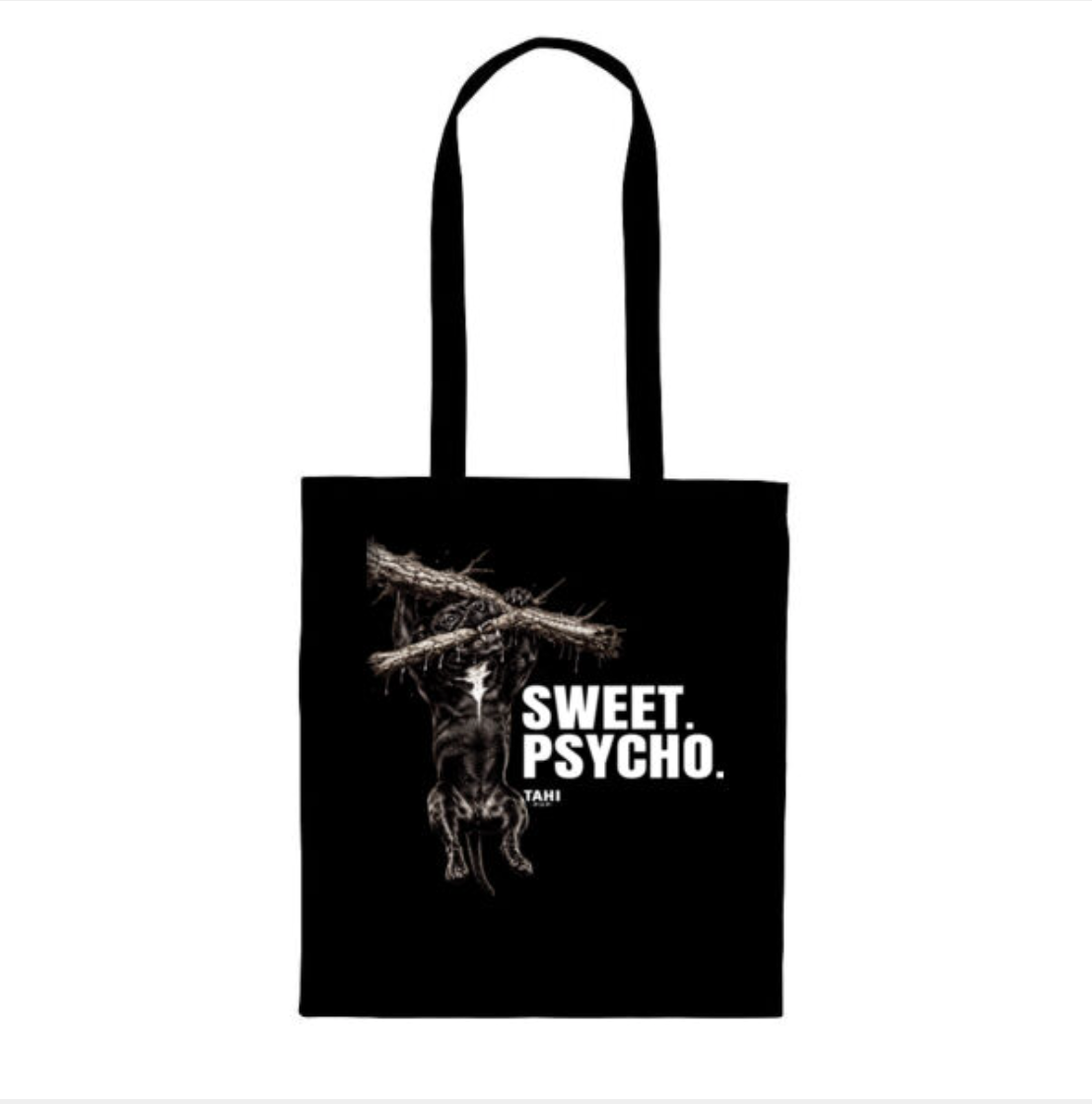 Sweet. Psycho. Hanging from a Tree. Branded Tote Bag